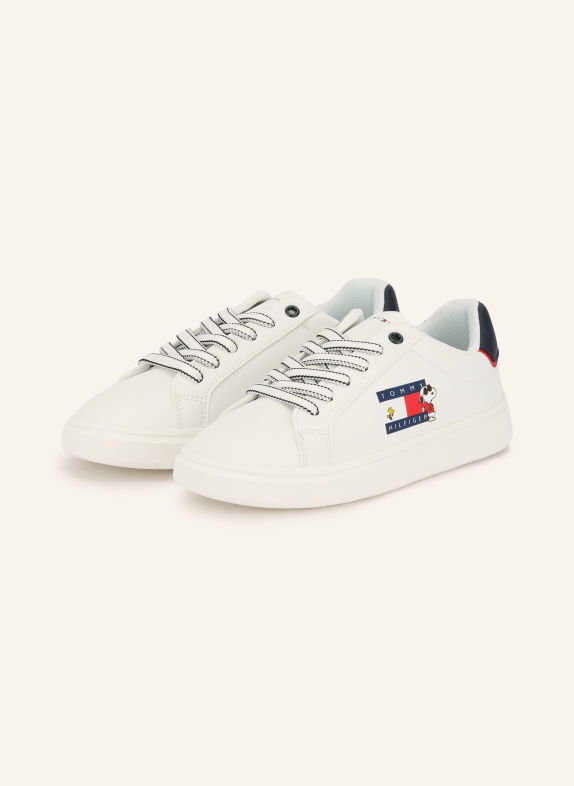 TOMMY HILFIGER Sneakers WHITE / RED / DARK BLUE