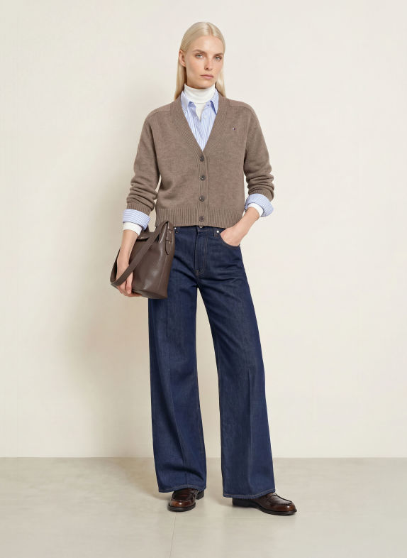 TOMMY HILFIGER Cardigan TAUPE