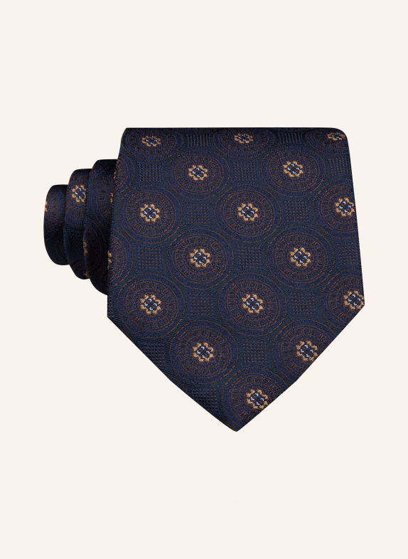 OLYMP Tie DARK BLUE / BROWN / BEIGE