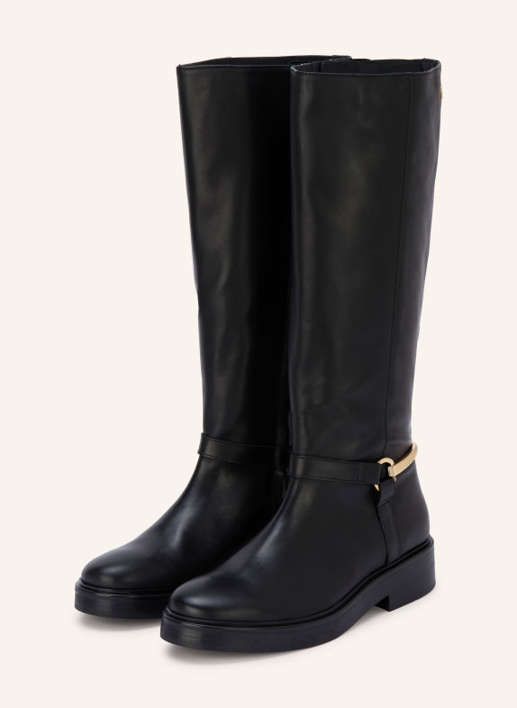 TOMMY HILFIGER Laarzen ZWART / GOUD