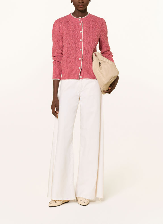 MAERZ MUENCHEN Gilet VIEUX ROSE / BLANC