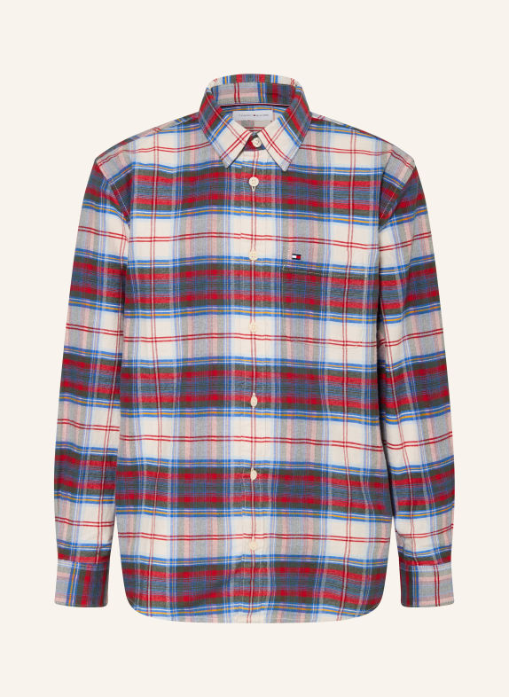 TOMMY HILFIGER Flanelová košile BÍLÁ / ČERVENÁ / MODRÁ