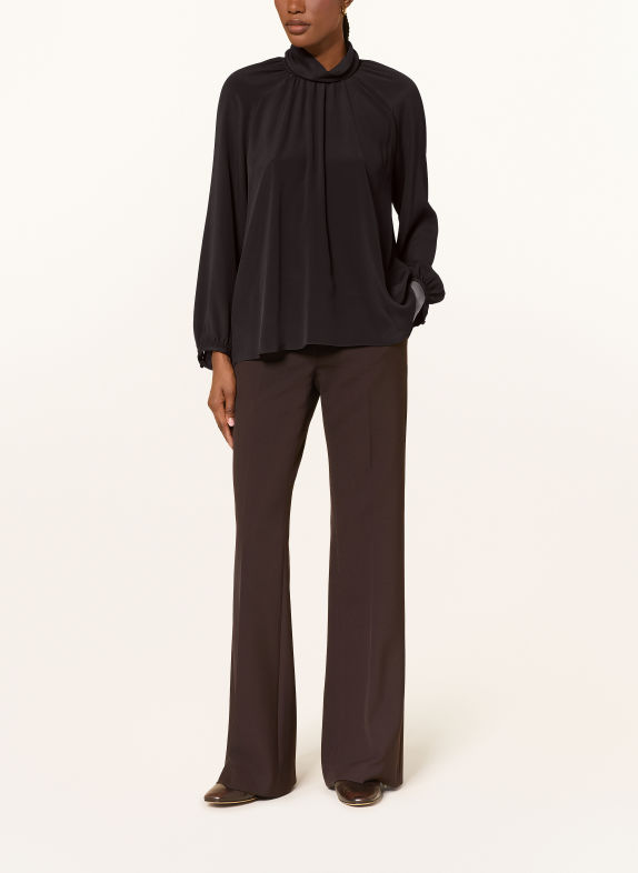 LUISA CERANO Blouseshirt met zijde MARRON FONCÉ