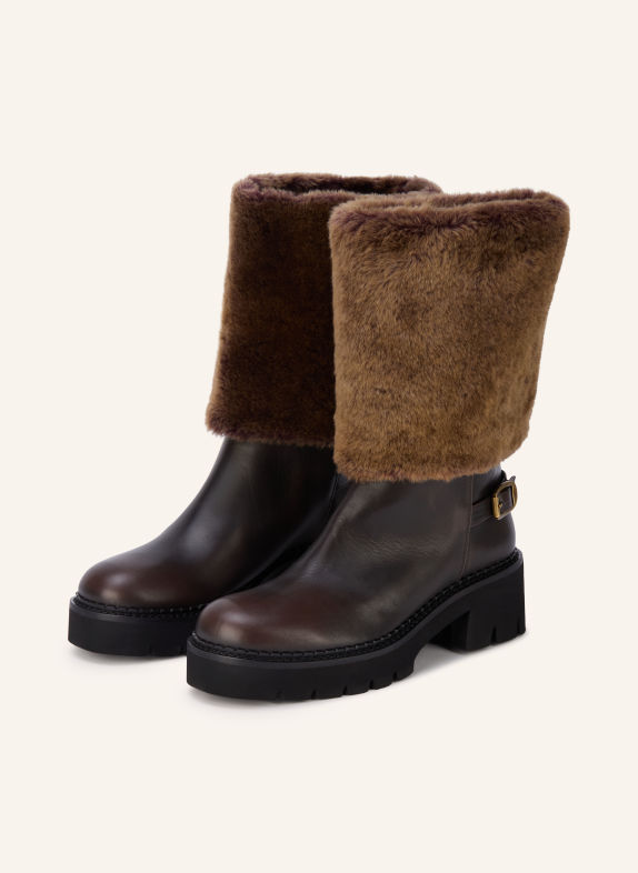 ROBERTO FESTA Boots SESTRIER DUNKELBRAUN / GOLD / BRAUN