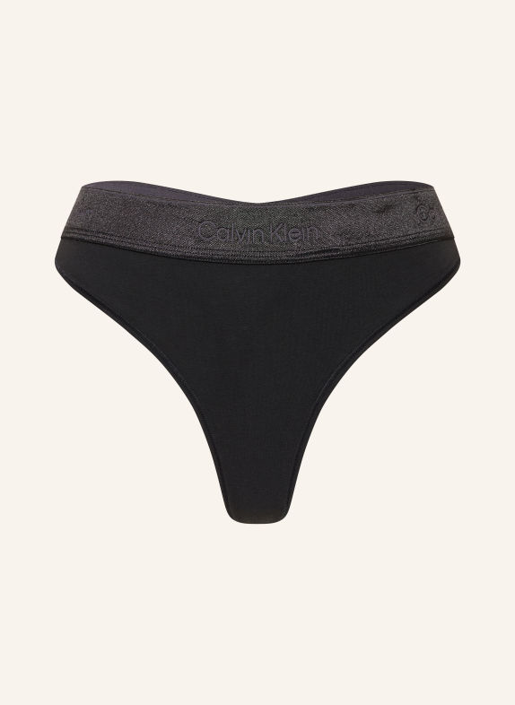 Calvin Klein String ICON COTTON MODAL METALLIC SCHWARZ