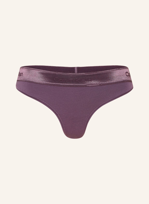 Calvin Klein String ICON COTTON MODAL METALLIC LILLA