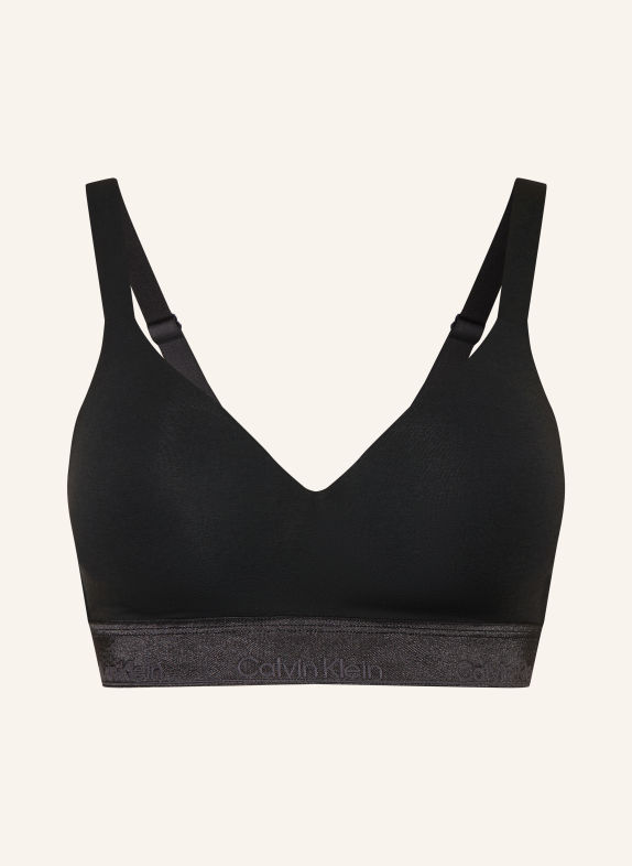 Calvin Klein Bustier ICON COTTON MODAL METALLIC SCHWARZ