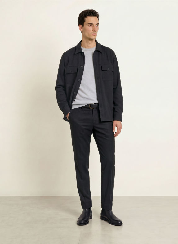 HILTL Pantaloni TERNI Slim Fit GRI ÎNCHIS