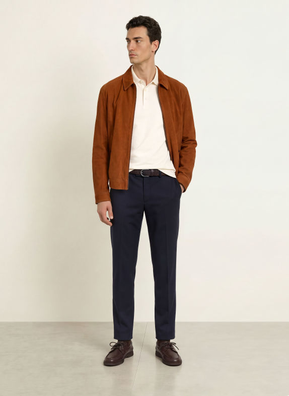 HILTL Pantaloni TERNI Slim Fit ALBASTRU ÎNCHIS