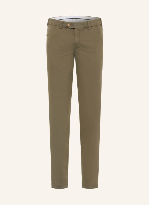 HILTL Chinosy o kroju Extra Slim Fit OLIWKOWY