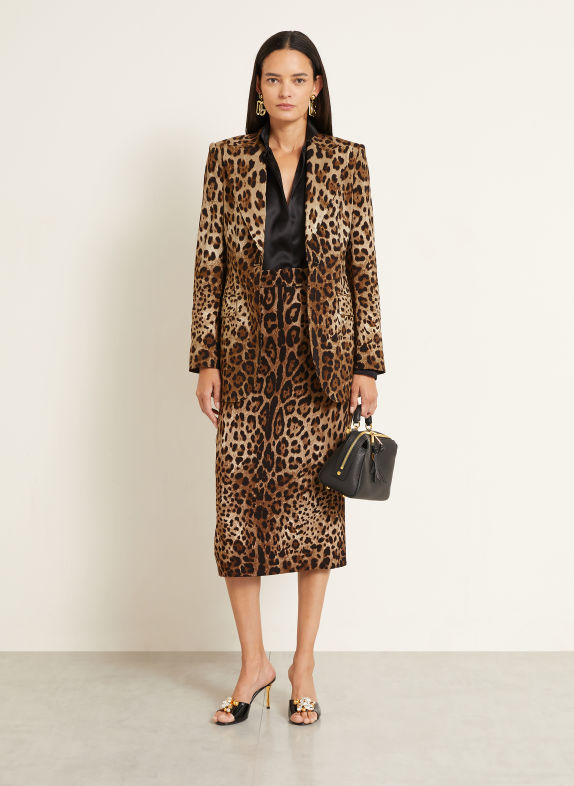 DOLCE & GABBANA Fustă MARO DESCHIS / MARO / NEGRU