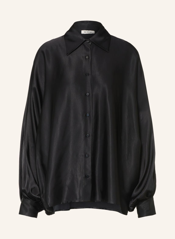 SoSUE Satijn-overhemdblouse ANTONIA ZWART