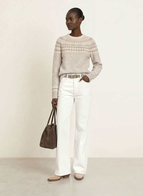 SoSUE Pull GRIS CLAIR / BEIGE / ÉCRU