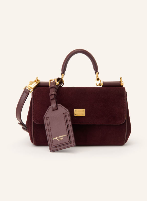 DOLCE & GABBANA MY SICILY MINI Handbag DARK RED / GOLD
