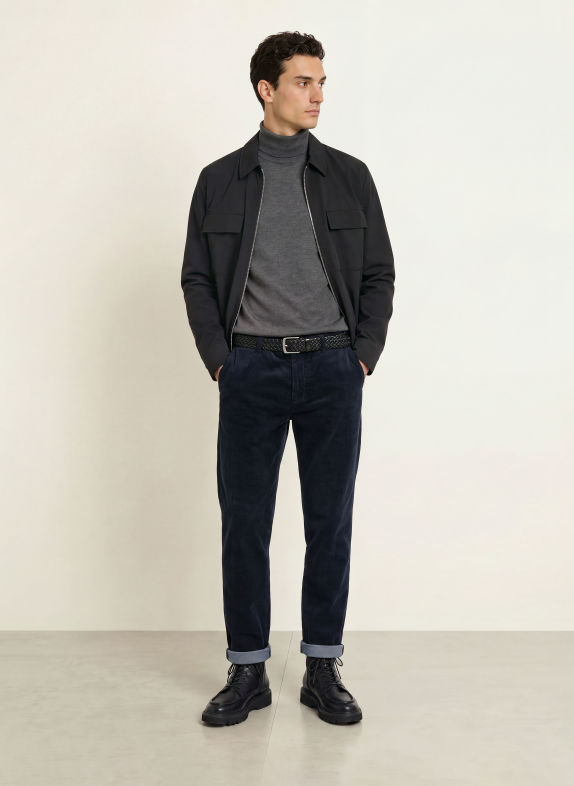 MOS MOSH Gallery Cordhose MMGHUNT Regular Fit DUNKELBLAU