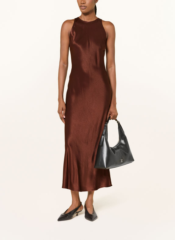 Rails SOLENE Satin Dress BROWN