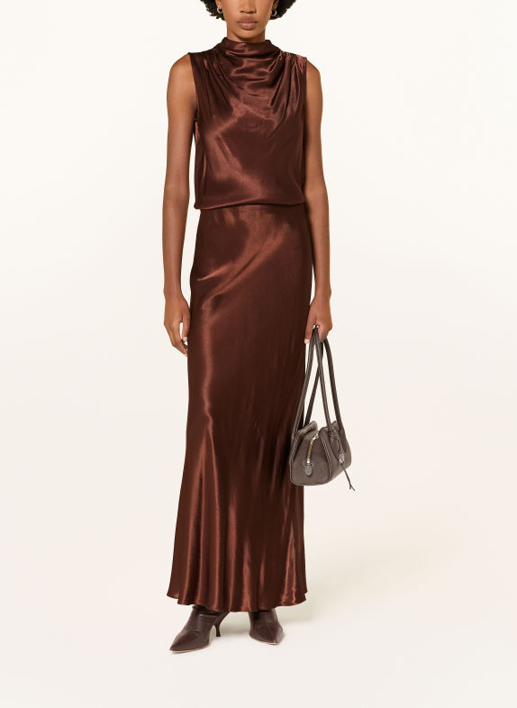 Rails Satijnen top KALEEN MARRON FONCÉ