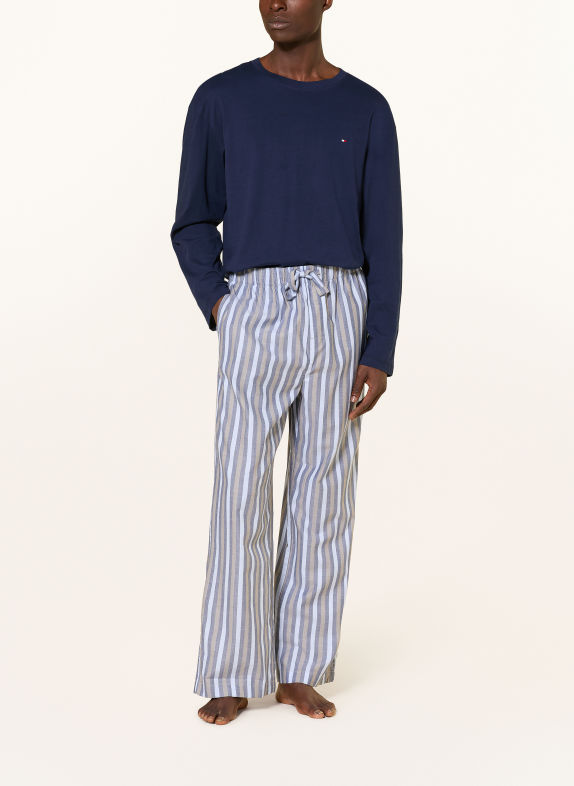 TOMMY HILFIGER Pyjamas BLÅ / LJUSGRÅ / LJUSBLÅ