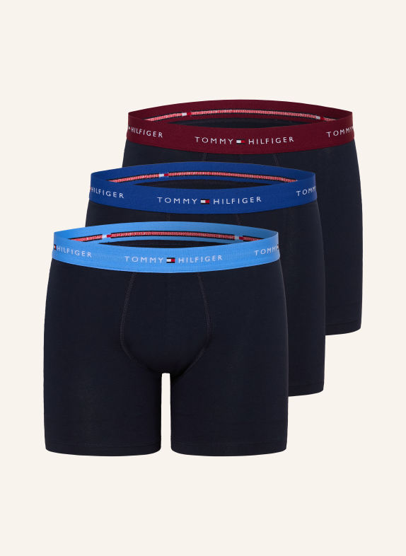 TOMMY HILFIGER Zestaw 3 par bokserek GRANATOWY