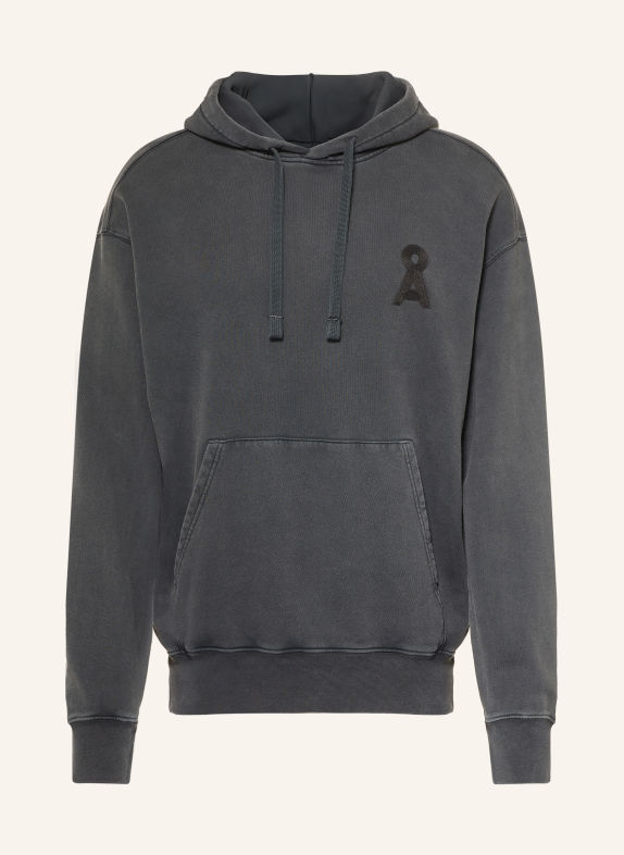 ARMEDANGELS Hoodie ICONIC Å GMT DONKERGRIJS / ZWART