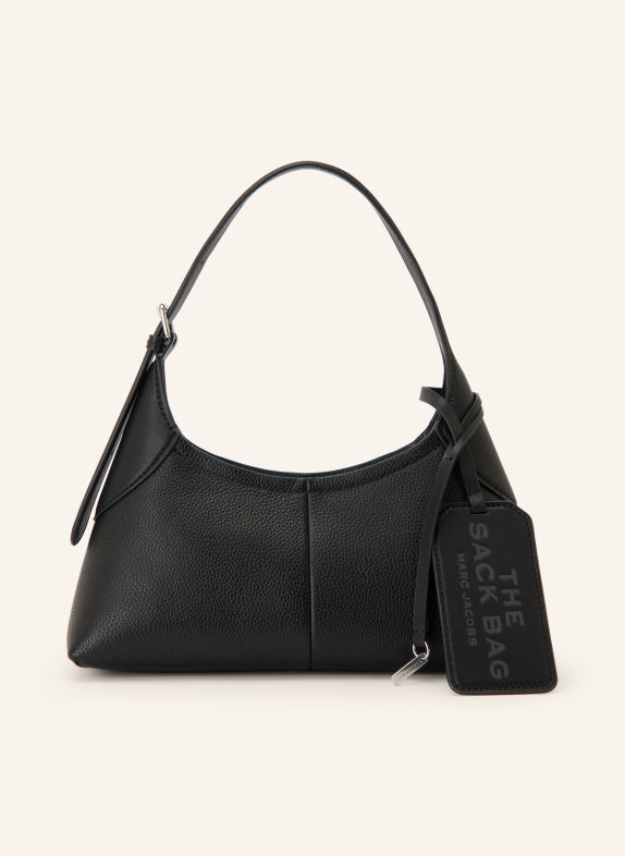 MARC JACOBS Handbag: THE SMALL BELTED SACK BAG BLACK / SILVER