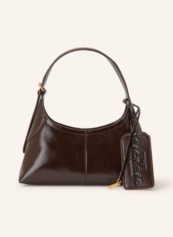MARC JACOBS Handbag: THE SMALL BELTED SACK BAG DARK BROWN / GOLD