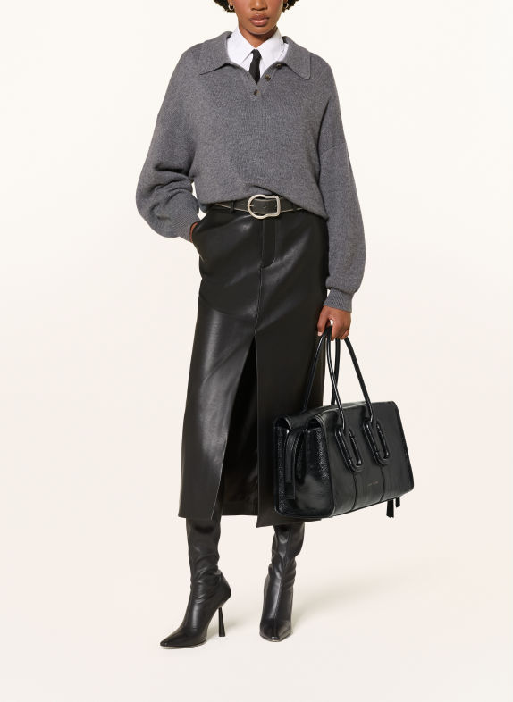 MARC JACOBS Torebka THE CARRYALL BAG CZARNY / PLATYNOWY