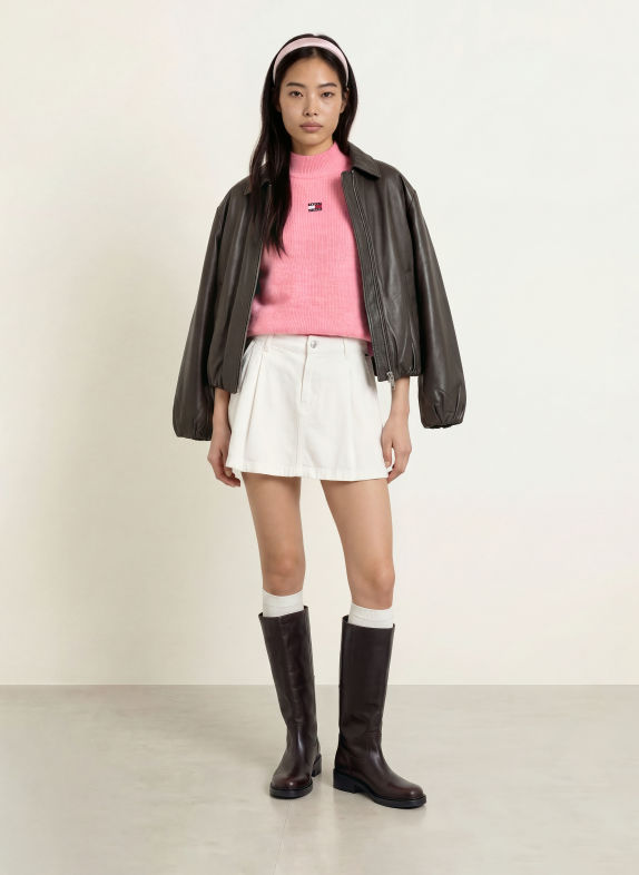TOMMY JEANS Pulovere ROZ / ROȘU ÎNCHIS / ALBASTRU ÎNCHIS