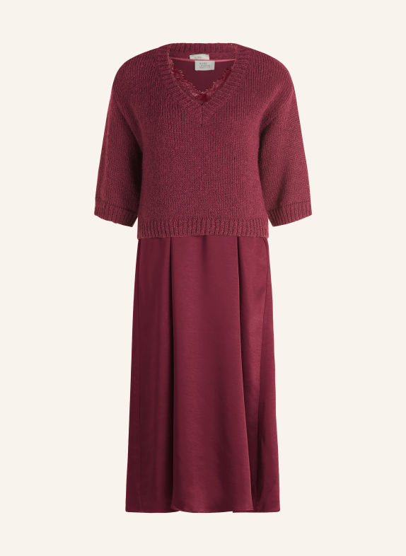 ROBE LÉGÈRE Set: trui en jurk DONKERROOD