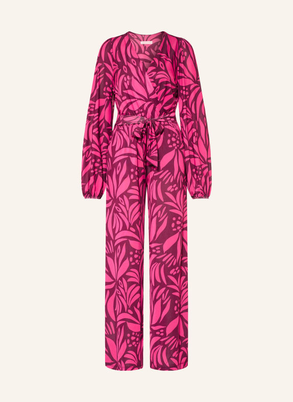 marivie Jumpsuit mit Glitzergarn PINK / DUNKELLILA