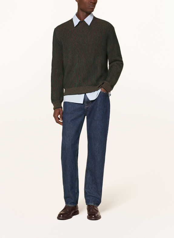 PAUL & SHARK Trui DONKERGROEN / BEIGE