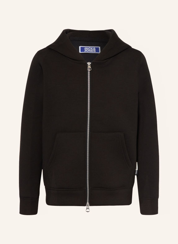 JACK&JONES Zip-up sweatshirt BLACK