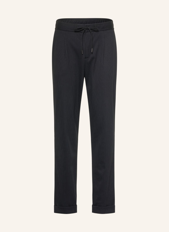 DESOTO Broek in joggingstijl, slim fit ZWART / DONKERGRIJS