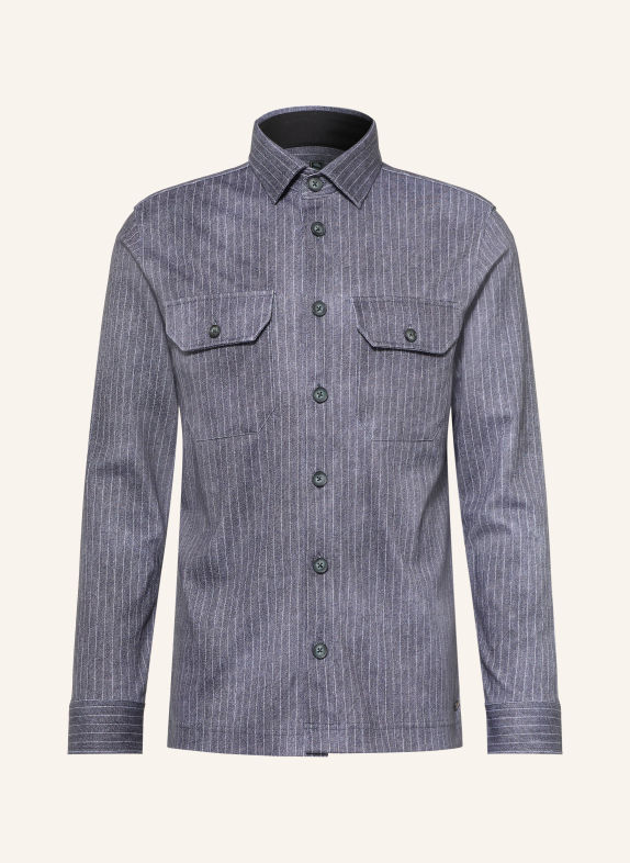 DESOTO Overshirt DARK GRAY / WHITE