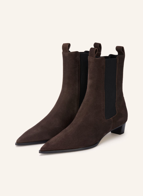 Aeyde Bottines KIKI MARRON FONCÉ / NOIR