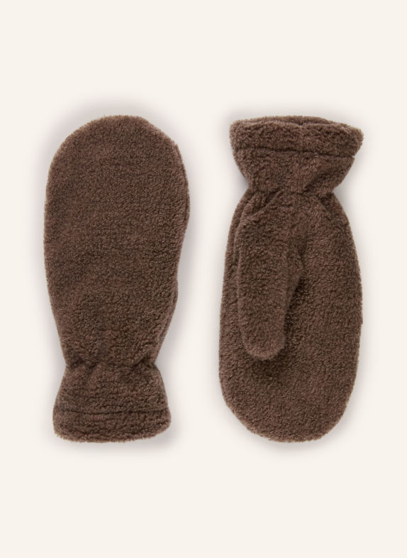 LOEVENICH Plush Mittens BROWN