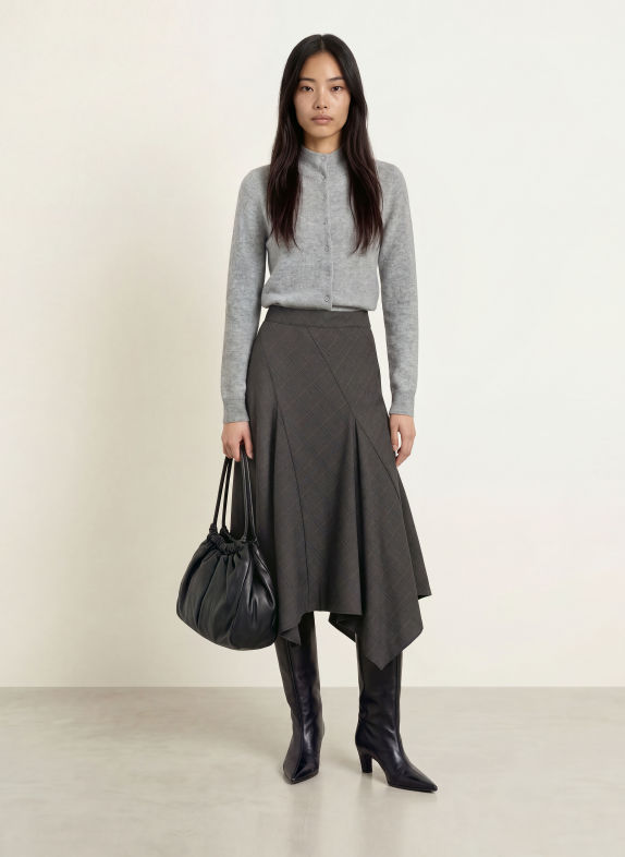 REPEAT Cardigan with cashmere GRAY