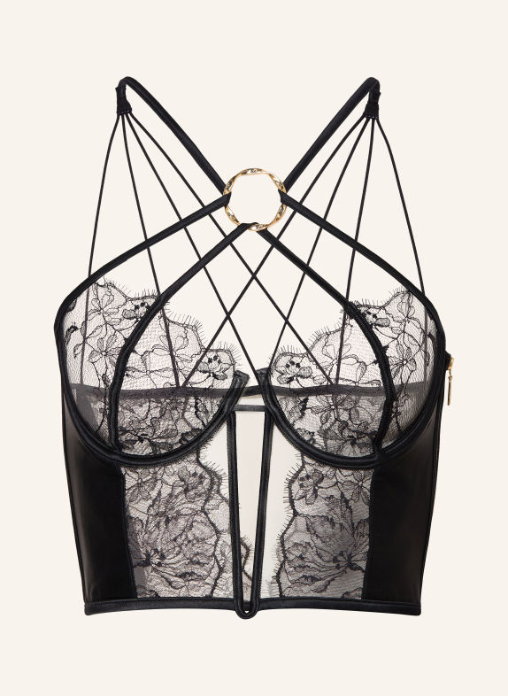 LIVY Bustier DAHLIA STREET met uitsnijding en zijde ZWART / GOUD