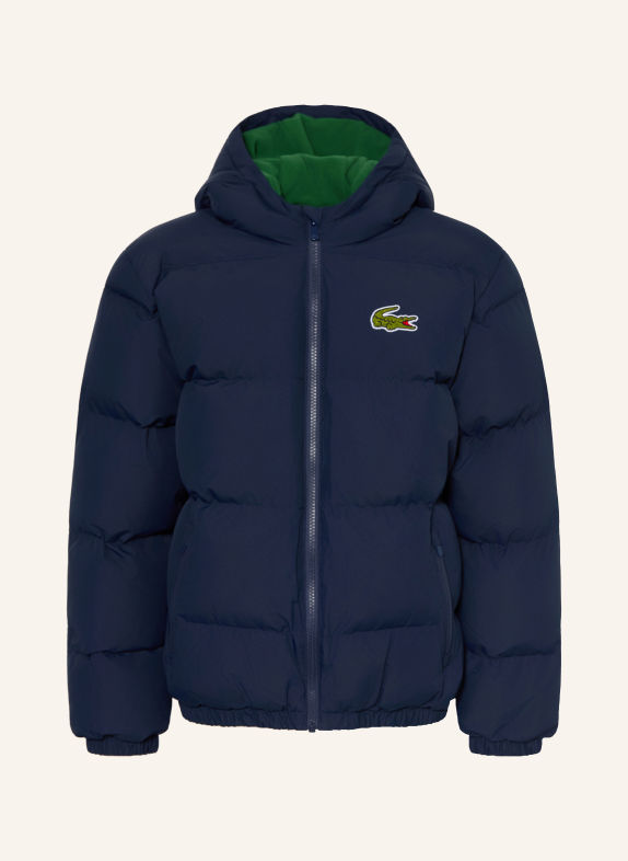 LACOSTE Gewatteerde jas DONKERBLAUW / DONKERGROEN