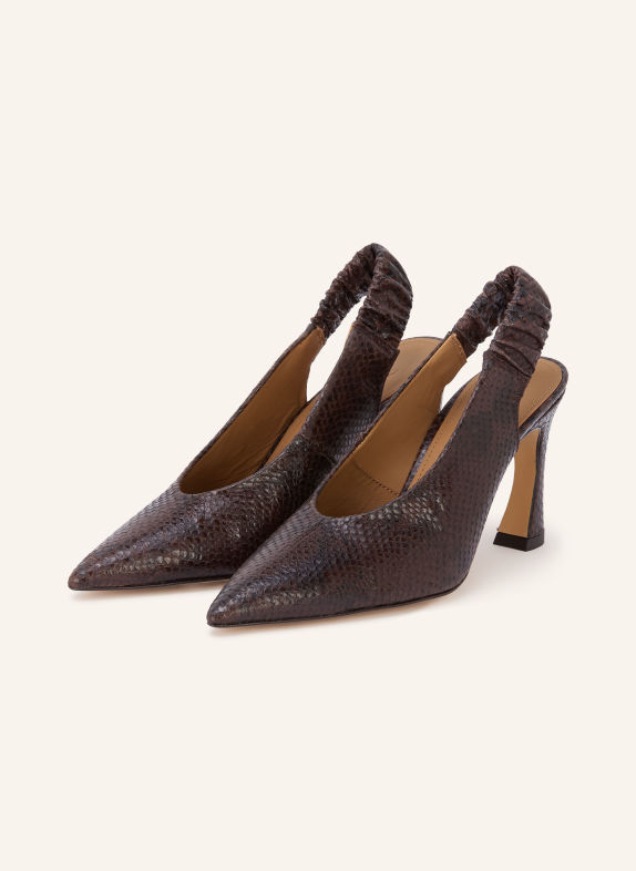 Flattered LILIAN Slingback Pumps DARK BROWN