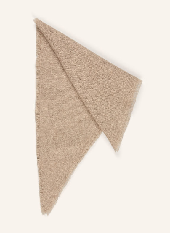 S.MARLON Trekantet tørklæde BEIGE
