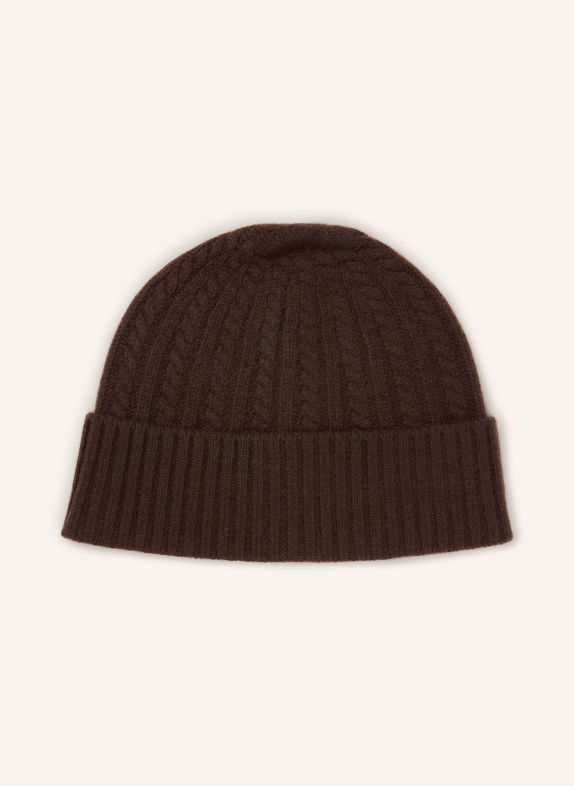 S.MARLON Cashmere Hat DARK BROWN