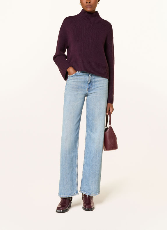 MRS & HUGS Pullover mit Cashmere DUNKELROT
