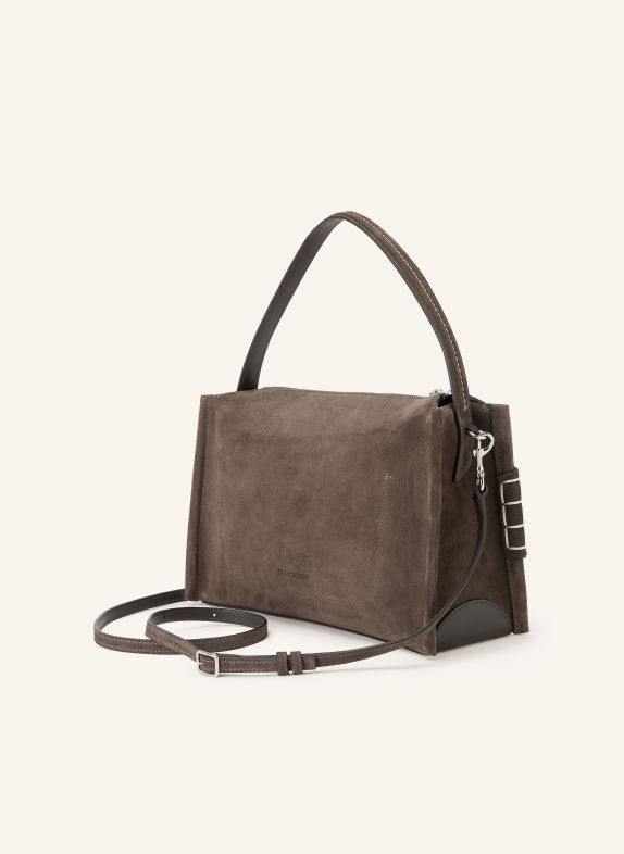 JW ANDERSON Sac à main LOAFER BAG MEDIUM MARRON FONCÉ / ARGENT