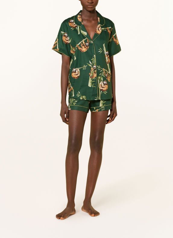 cyberjammies Pyjama short VERT / MARRON / VERT CLAIR