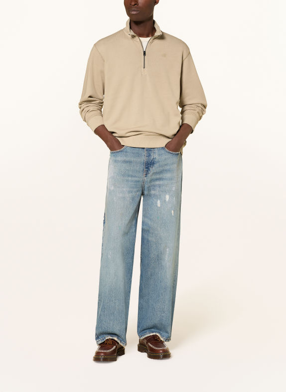 G-Star Sweater met halve rits BEIGE