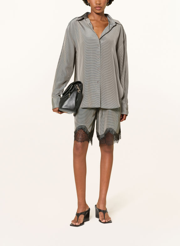 The Frankie Shop Overhemdblouse PERI DONKERGRIJS / CRÈME / ZWART
