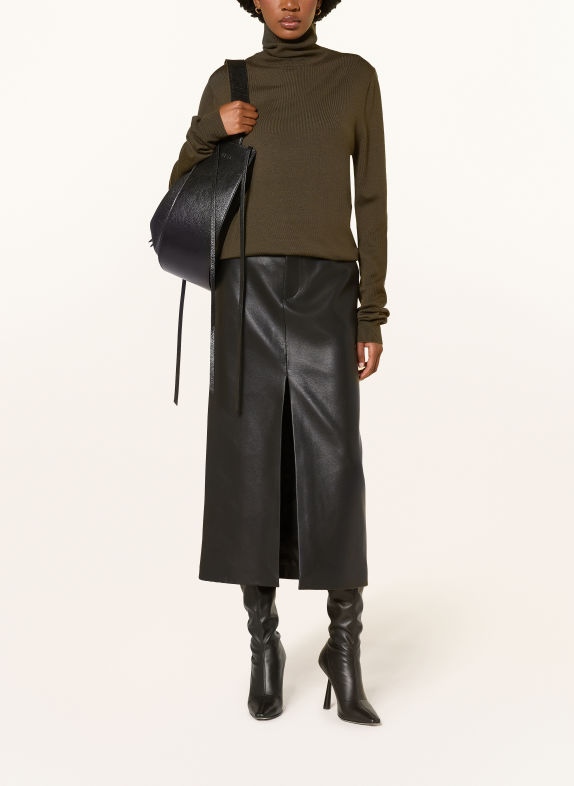 The Frankie Shop Rollkragenpullover EVE aus Merinowolle KHAKI