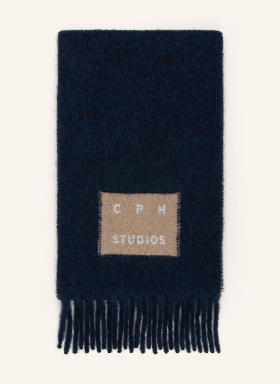 COPENHAGEN STUDIOS Sjaal DONKERBLAUW / BEIGE