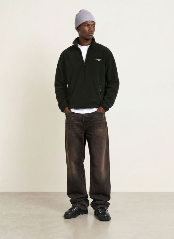 carhartt WIP EDMORE Fleece Half-zip Sweater BLACK